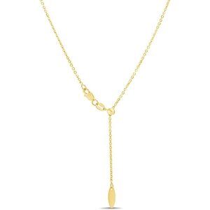 Women Yellow Rolo 925 Sterling Silver 14-24" Adjustable Chain Necklace Jewelry